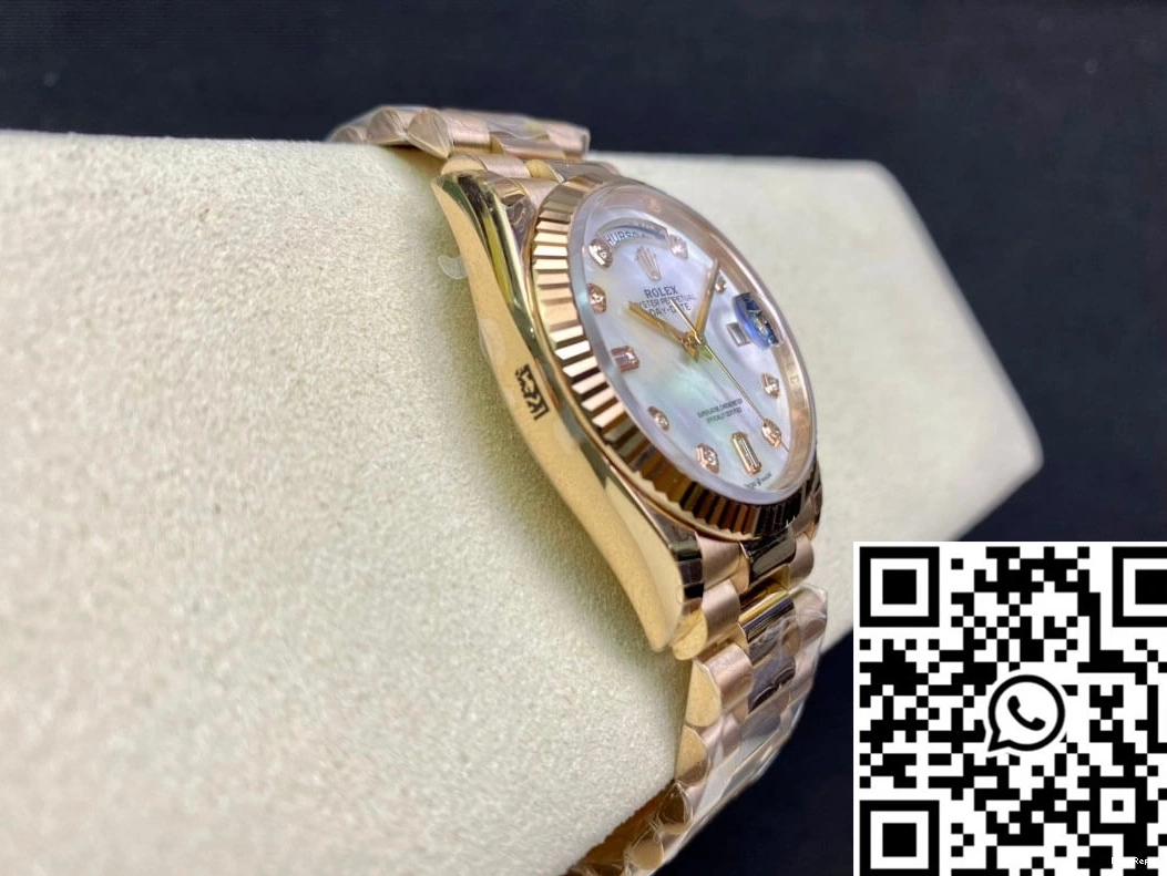 White Mother-Of-Pearl EW Day Date Rolex M128235-0029 Dial Factory 0428